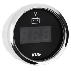 Вольтметр Wema Kus CEVR-BS-9-32 цифровий чорний 12V 52 мм з жовтим та червоним підсвічуванням для човна Вольтметр Wema Kus CEVR-BS-9-32 цифровий чорний 12V 52 мм з жовтим та червоним підсвічуванням для човна