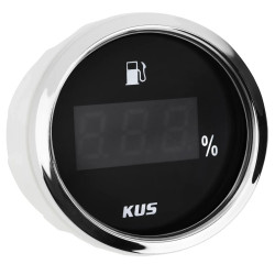 Датчик рівня пального Wema Kus CEFR-BS-4-20 чорний цифровий 12V з діаметром 53 мм та хромованою рамкою Датчик рівня пального Wema Kus CEFR-BS-4-20 чорний цифровий 12V з діаметром 53 мм та хромованою рамкою