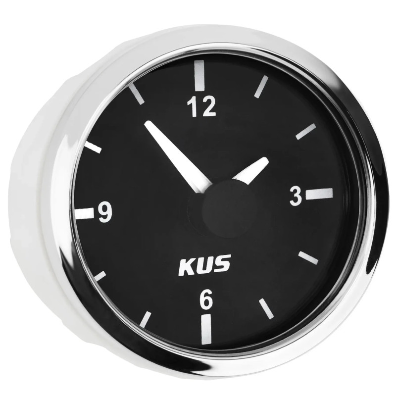 Годинники Wema Kus KY09000 аналогові чорні 52 мм червоне підсвічування хромована рамка нові 12 місяців гарантії