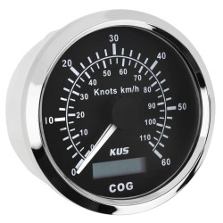 GPS спідометр Wema Kus CMSB-BS-60L чорний 0-60 вузлів 12V аналоговий для човнів та катерів