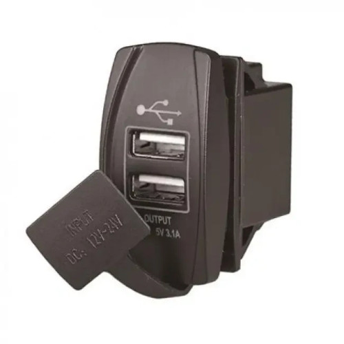 USB зарядка ААА 10120 3.1А два порти нова для човнів та катерів швидка зарядка захист від вологи