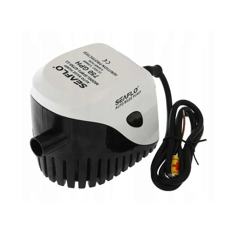 Автоматична трюмна помпа SeaFlo SFBP1-G750-11 12V потужність 60W пропускна здатність 47 л/хв висота підйому 3.3 м