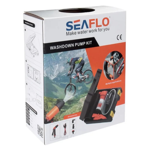 Помивний комплект SEAFLO SFWP1-045-070-41 17 л/хв 70 PSI для миття палуби човна 12V насос простий в установці