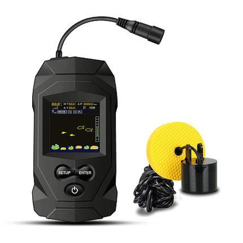 Провідний ехолот Lucky FL068-T кольоровий LCD-дисплей 2 дюйми провідний датчик 7.5 метра для зимньої та літньої рибалки