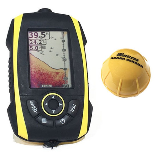 Ехолот Phiradar FF288W безпровідний кольоровий дисплей 2.8 дюйма глибина до 45 м дальність дії до 100 м