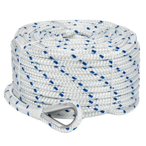 Шнурок Polyester braided anchor rope 10 мм 30 м міцний для швартовки та такелажу стійкий до зношування і вологи