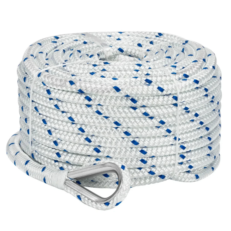 Шнурок Polyester braided anchor rope 10 мм 30 м міцний для швартовки та такелажу стійкий до зношування і вологи