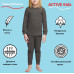 Термобілизна дитяча Ranger Active Kids 140 RA 88633 сіре тепле дихаюче для хлопчиків та дівчаток 50% бавовна до -10 градусів