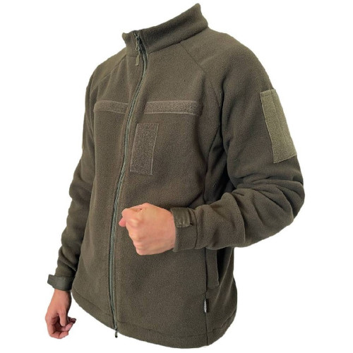 Флісова кофта ТТХ Fleece-260 хаки 52 LE335352 термоізоляція вітрозахист кишені для полювання туризму