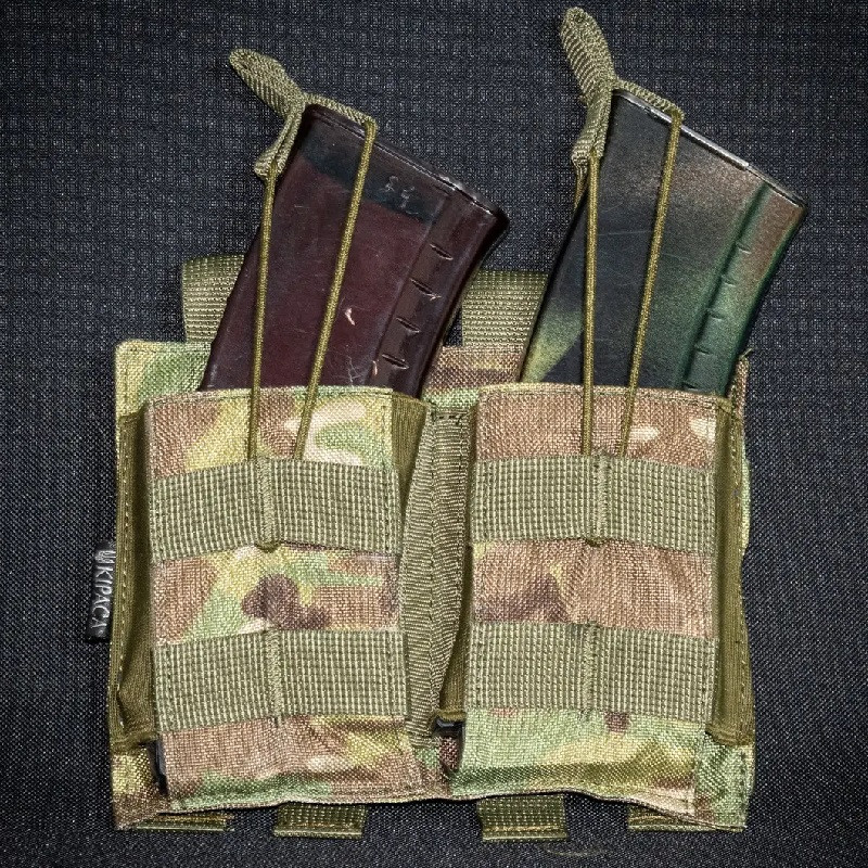 Подсумок Kirasa KI223 подвійний під рожки Cordura 1000 мультикам система MOLLE для аксесуарів