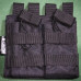 Подсумок Kirasa KI221 чорний Cordura 1000 для 2 ріжків з кріпленням MOLLE та надійною фіксацією