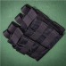 Подсумок Kirasa KI221 чорний Cordura 1000 для 2 ріжків з кріпленням MOLLE та надійною фіксацією
