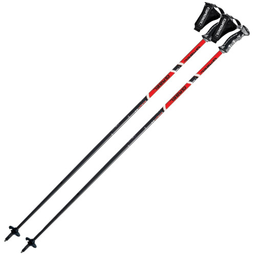 Лижні палки Gabel HS-R Black/Red 115 см алюмінієві з ергономічною рукояткою та системою Click 3D