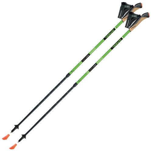 Палки для скандинавської ходьби Gabel Stretch Lite Carbon телескопічні 130 см вага 169 г зелений/чорний