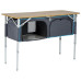 Стіл Bo-Camp Newington 120x50 см коричневий з текстильним шафчиком висота 55/80 см алюмінієвий каркас максимальне навантаження 30