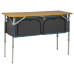 Стіл Bo-Camp Newington 120x50 см коричневий з текстильним шафчиком висота 55/80 см алюмінієвий каркас максимальне навантаження 30