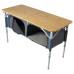 Стіл Bo-Camp Newington 120x50 см коричневий з текстильним шафчиком висота 55/80 см алюмінієвий каркас максимальне навантаження 30