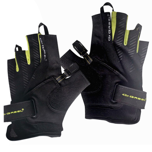 Рукавички Gabel NCS Gloves Short L чорні/салатові для скандинавської ходьби легкі вітронепроникні