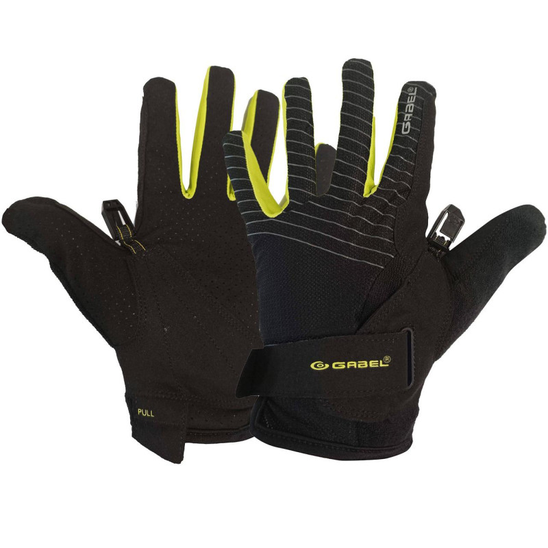 Рукавички Gabel NCS Gloves Long L чорні для скандинавської ходьби трейлраннінгу система фіксації N.C.S.