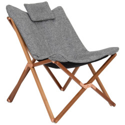 Розкладне крісло Bo-Camp Bloomsbury M Grey 1200369 дерев'яний каркас 100 кг легке 3.65 кг для дому та кемпінгу Розкладне крісло Bo-Camp Bloomsbury M Grey 1200369 дерев'яний каркас 100 кг легке 3.65 кг для дому та кемпінгу