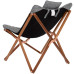 Розкладне крісло Bo-Camp Bloomsbury M Grey 1200369 дерев'яний каркас 100 кг легке 3.65 кг для дому та кемпінгу