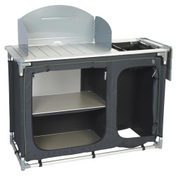 Кемпінгова кухня Bo-Camp Payto Anthracite 1693682 з алюмінієвою стільницею 117х50 см та вітрозахистом Кемпінгова кухня Bo-Camp Payto Anthracite 1693682 з алюмінієвою стільницею 117х50 см та вітрозахистом