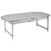 Стіл Bo-Camp Premium Oval 150x80 см Сірий телескопічні ніжки сітка для зберігання до 30 кг 8-10 осіб