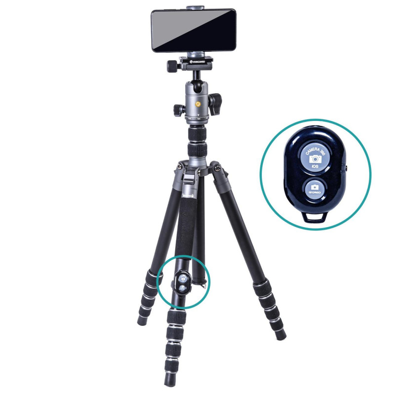 Штатив Vanguard VEO 3GO 265HAB алюмінієвий 5 секцій максимальна висота 170 см для фотозйомки та відеозйомки