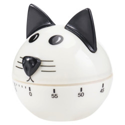 Кухонний таймер Moller 601007 Cat White механічний до 60 хв білого кольору без батарейок з гучним звуковим сигналом Кухонний таймер Moller 601007 Cat White механічний до 60 хв білого кольору без батарейок з гучним звуковим сигналом