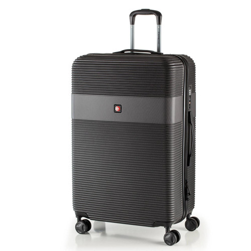 Валіза Swissbrand Cairo M Black SWB_LHCAI001M об'єм 65 л ABS-пластик 4 колеса TSA замок чорний колір