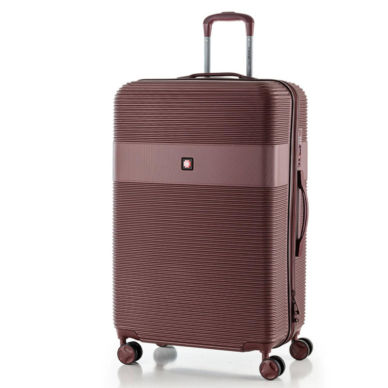 Валіза Swissbrand Cairo M Cherry SWB_LHCAI206M 65 л ABS-пластик 4 колеса бордовий TSA замок для подорожей
