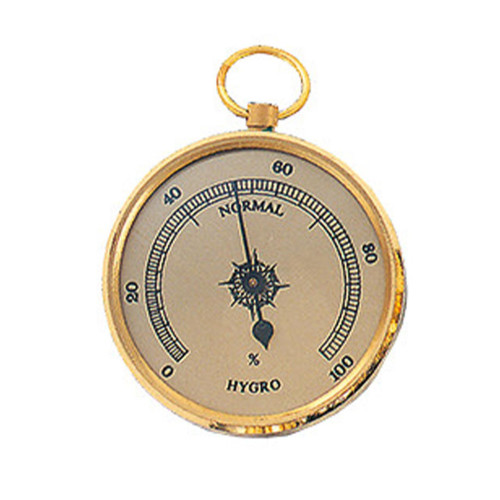 Гігрометр Moller 301301 настінний золотий для вологості 0-100% з калібруванням 58х58 мм Німеччина