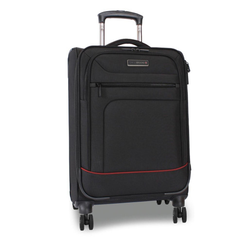 Валіза Swissbrand Alford M Black 61 л з кодовим замком TSA 4 колеса поліестер для подорожей розширювальний клапан