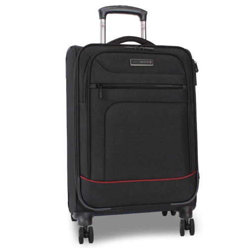 Валіза Swissbrand Alford L Black SWB_LBALF001L 92 л з TSA замком 4 колеса поліестер розширювальний для подорожей