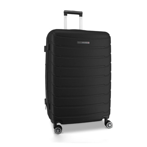 Валізка Swissbrand Nashville S Black SWB_LHNAS001S для ручної поклажі 39 л ABS-пластик TSA замок 4 колеса розширювальна чорна