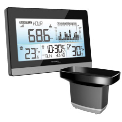 Метеостанція Technoline WS9016 Black бездротовий датчик внутрішня та зовнішня температура будильник календар Метеостанція Technoline WS9016 Black бездротовий датчик внутрішня та зовнішня температура будильник календар