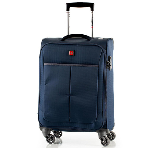 Валіза Swissbrand Silkeborg L Navy 103 л легка з 4 колесами та кодовим замком TSA для подорожей