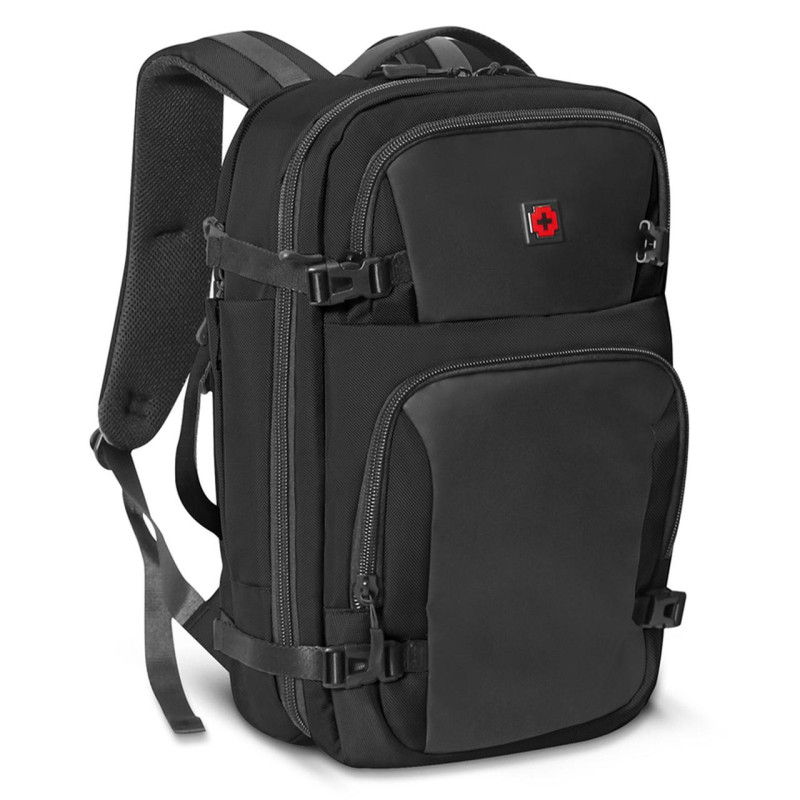 Рюкзак-сумка Swissbrand Houston 21 Black 21 л водовідштовхувальний матеріал 5 відділень для ноутбука до 15.6