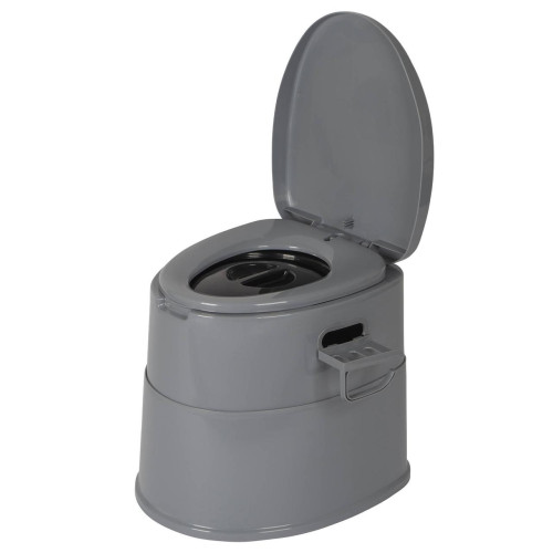 Біотуалет Bo-Camp Portable Toilet Comfort 7 Літрів Сірий компактний для кемпінгу з системою плавного закриття 80 кг 2.2 кг
