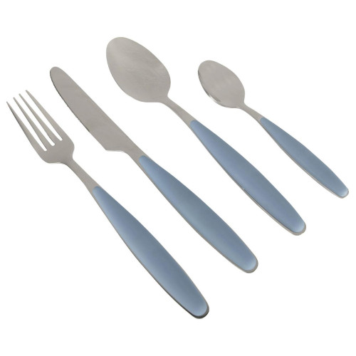 Набір столових приладів Gimex Cutlery Colour 16 предметів для 4 осіб нержавіюча сталь меламінові ручки блакитні