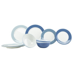Сервіз столовий Gimex Tableware Colour 12 предметів меламін синій для кемпінгу для 4 осіб у сумці зберігання Сервіз столовий Gimex Tableware Colour 12 предметів меламін синій для кемпінгу для 4 осіб у сумці зберігання