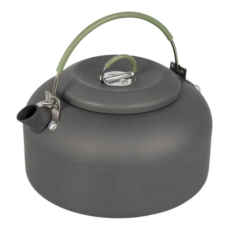 Чайник Bo-Camp Hard Anodized 1.4L сірий/зелений легкий 0.25 кг для туризму анодований алюміній компактний 145х145х80 мм