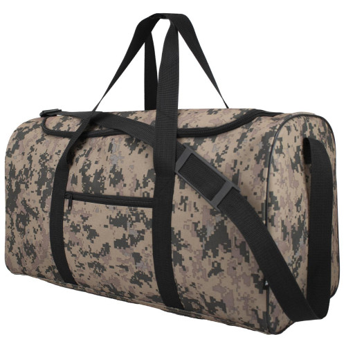 Дорожня сумка Semi Line 52 Brown Camo A3032-3 52 л поліестер з боковим кишенею для спорту та подорожей