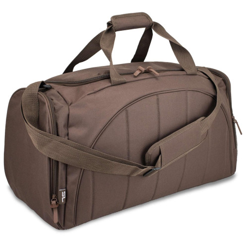 Сумка дорожня Semi Line 47 Brown A3029-2 водостійка 47 л з м'якими вставками та 4 кишенями для фітнесу та подорожей