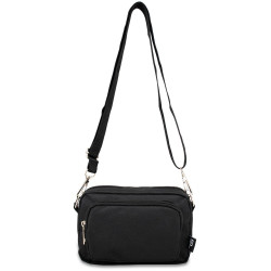 Сумка через плече Semi Line 1.5 Black L2044-1 1.5 л водостійка поліестер регульований ремінь для повсякденного використання Сумка через плече Semi Line 1.5 Black L2044-1 1.5 л водостійка поліестер регульований ремінь для повсякденного використання