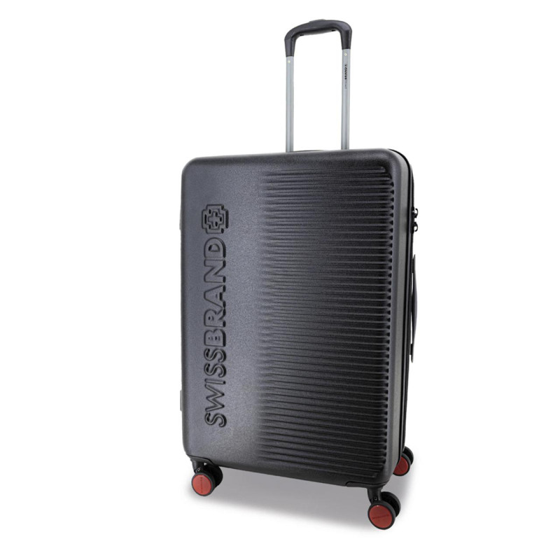 Чемодан Swissbrand Enstone S Black SWB_LHENS001S об'єм 51 л жорсткий корпус 4 колеса кодовий замок TSA
