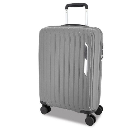 Валіза Swissbrand Narberth L Grey SWB_LHNAR801L поліпропілен 105 л 4 колеса з кодовим замком TSA легка і міцна