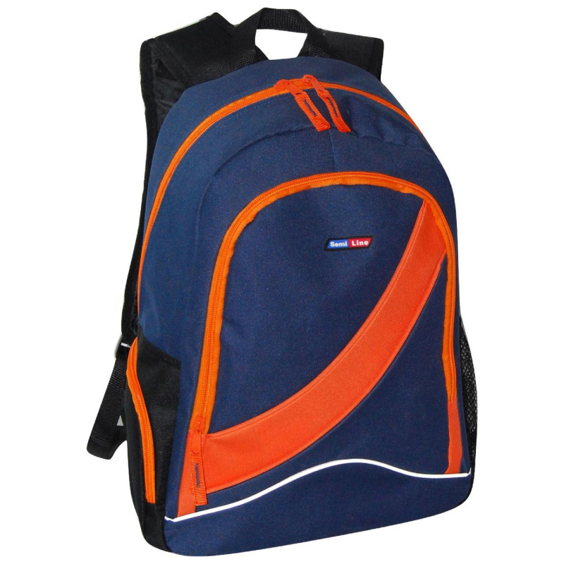 Рюкзак міський Semi Line 20 Blue/Orange об'єм 20 л водонепроникний ергономічні лямки для спорту і міста