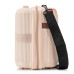 Б'юті-кейс Semi Line 16L Ecru T5669-1 ABS-пластик 32x30x17 см з перегородкою та ремінцем для ручної поклажі