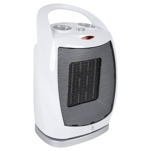 Тепловентилятор Bo-Camp Heater Ceramic 1500 Вт білий з захистом від перегріву та перекидання для обслуговування 15 кв. м.